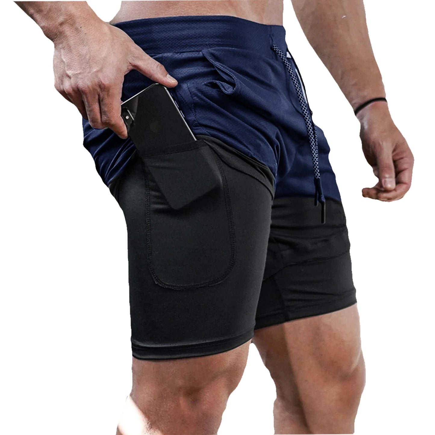 2-in-1 Men's Compression Running Shorts