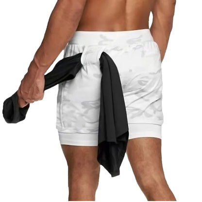 2-in-1 Men's Compression Running Shorts