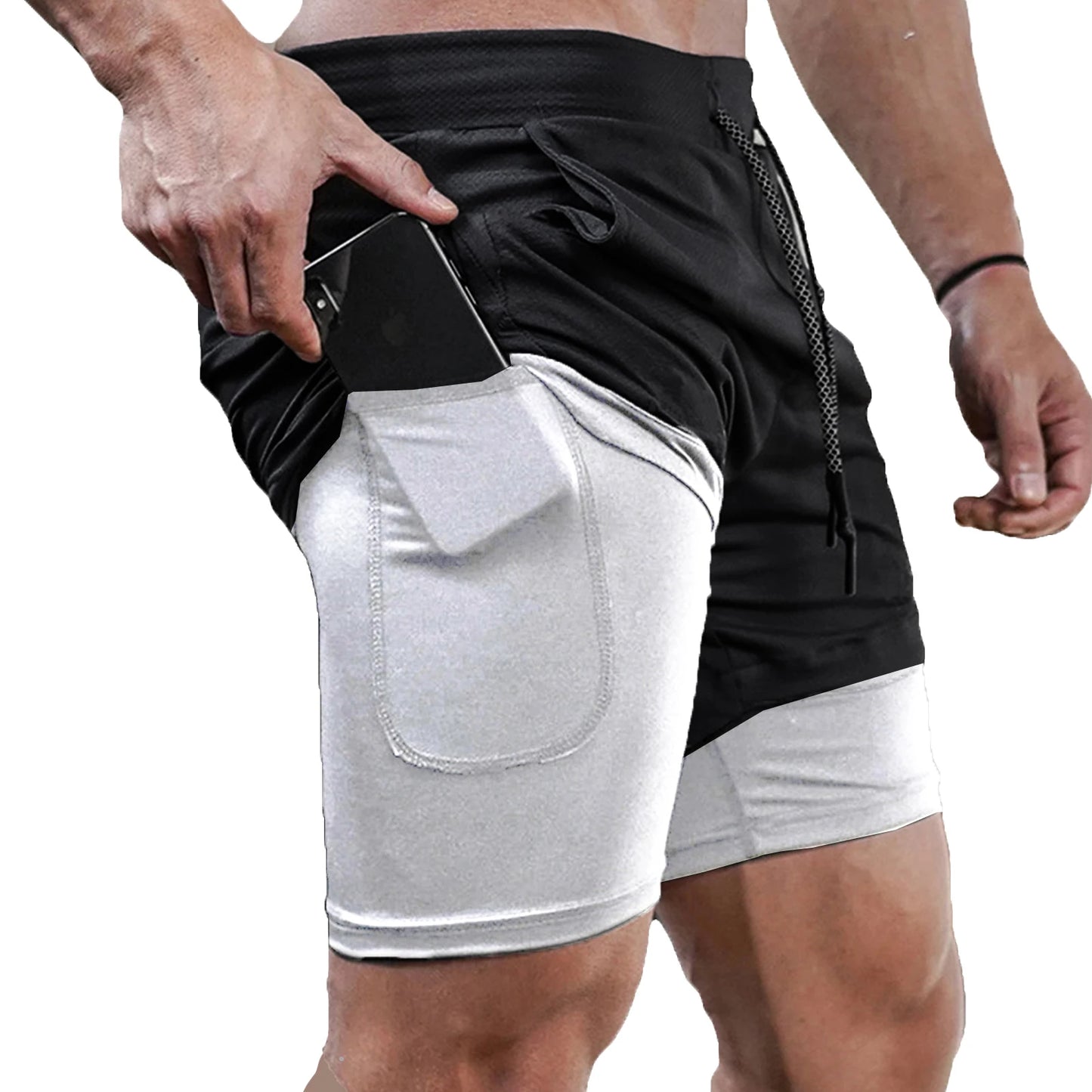 2-in-1 Men's Compression Running Shorts